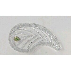 VINTAGE WATERFORD CRYSTAL TRINKET CANDY DISH TRAY PAISLEY LEAF YING YANG IRELAND